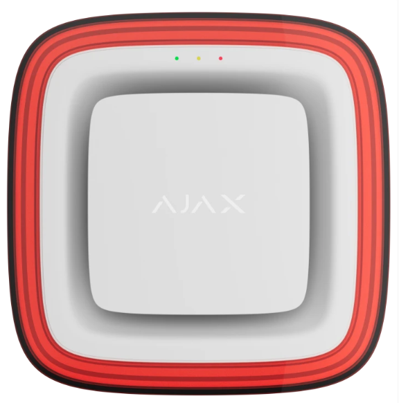 Бездротовий адресний пожежний оповіщувач світлозвуковий Ajax EN54 FireProtect (Sounder/VAD) Jeweller White (118599.279.WH1)