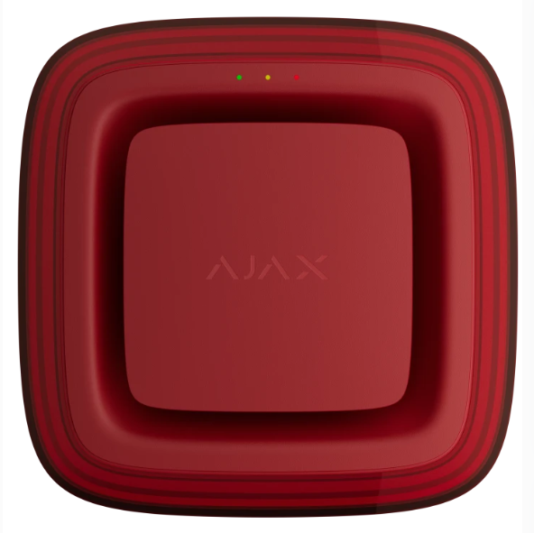 Бездротовий адресний пожежний оповіщувач світлозвуковий Ajax EN54 FireProtect (Sounder/VAD) Jeweller Red (118601.279.RD1)