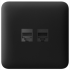 Передняя панель для встроенной розетки Ajax SoloCover (LAN) Black (126188.317.BL)