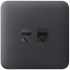 Передня панель для вбудованої інтернет-розетки Ajax SoloCover (LAN) Graphite (126191.317.GP)