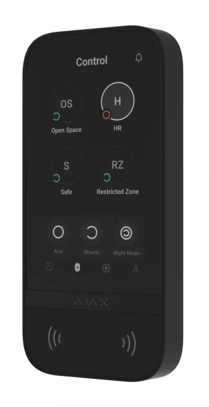 Беспроводная клавиатура с сенсорным экраном Ajax KeyPad TouchScreen White