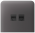 Бічна панель для вбудованої інтернет-розетки Ajax SideCover (LAN) vertical Grey (126222.319.GR)
