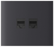 Центральна панель для вбудованої інтернет-розетки Ajax CenterCover (LAN) vertical Graphite (126207.318.GP)