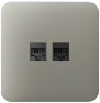 Передня панель для вбудованої інтернет-розетки Ajax SoloCover (LAN) Olive (126194.317.OL)