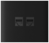 Центральна панель для вбудованої інтернет-розетки Ajax CenterCover (LAN) vertical Black (126204.318.BL)