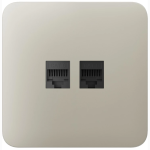 Передня панель для вбудованої інтернет-розетки Ajax SoloCover (LAN) Ivory (126189.317.IV)