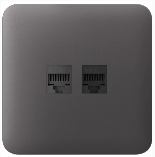 Передня панель для вбудованої інтернет-розетки Ajax SoloCover (LAN) Grey (126190.317.GR) Передня панель для вбудованої інтернет-розетки Ajax SoloCover (LAN) Grey (126190.317.GR)