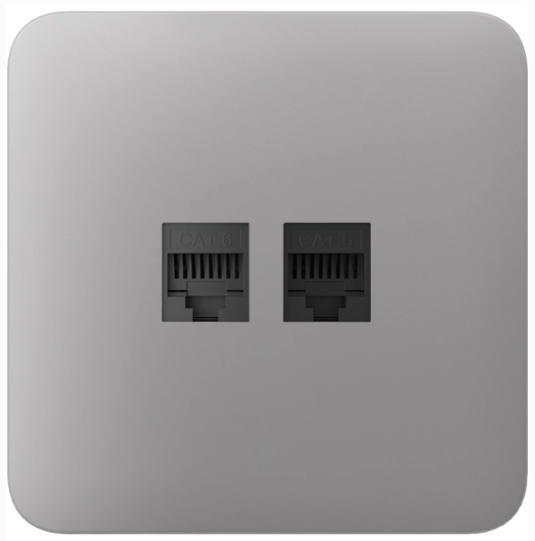 Передня панель для вбудованої інтернет-розетки Ajax SoloCover (LAN) Fog (126192.317.FG) Передня панель для вбудованої інтернет-розетки Ajax SoloCover (LAN) Fog (126192.317.FG)