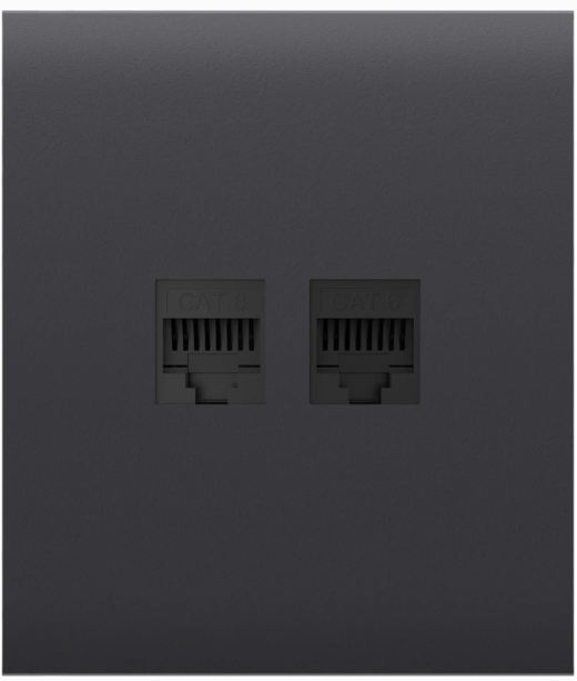 Передня панель для вбудованої інтернет-розетки Ajax CenterCover (LAN) Graphite (126199.318.GP) Передня панель для вбудованої інтернет-розетки Ajax CenterCover (LAN) Graphite (126199.318.GP)
