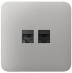 Передня панель для вбудованої інтернет-розетки Ajax SoloCover (LAN) Oyster (126193.317.OY)