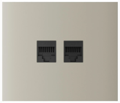 Центральна панель для вбудованої інтернет-розетки Ajax CenterCover (LAN) vertical Ivory (126205.318.IV)