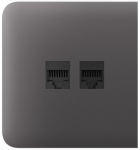 Бічна панель для вбудованої інтернет-розетки Ajax SideCover (LAN) Grey (126214.319.GR)