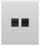 Передня панель для вбудованої інтернет-розетки Ajax CenterCover (LAN) White (126195.318.WH)