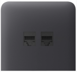 Бічна панель для вбудованої інтернет-розетки Ajax SideCover (LAN) vertical Graphite (126223.319.GP)