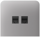 Бічна панель для вбудованої інтернет-розетки Ajax SideCover (LAN) vertical Fog (126224.319.FG)