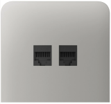 Бічна панель для вбудованої інтернет-розетки Ajax SideCover (LAN) vertical Oyster (126225.319.OY)