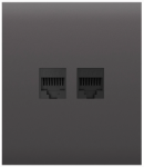 Передня панель для вбудованої інтернет-розетки Ajax CenterCover (LAN) Grey (126198.318.GR)