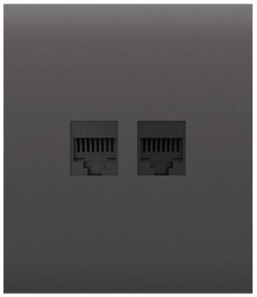 Передня панель для вбудованої інтернет-розетки Ajax CenterCover (LAN) Grey (126198.318.GR) Передня панель для вбудованої інтернет-розетки Ajax CenterCover (LAN) Grey (126198.318.GR)