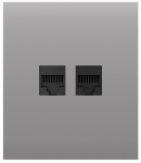 Передня панель для вбудованої інтернет-розетки Ajax CenterCover (LAN) Fog (126200.318.FG)