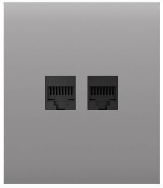 Передня панель для вбудованої інтернет-розетки Ajax CenterCover (LAN) Fog (126200.318.FG) Передня панель для вбудованої інтернет-розетки Ajax CenterCover (LAN) Fog (126200.318.FG)