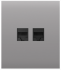 Передняя панель для встроенной розетки Ajax CenterCover (LAN) Fog (126200.318.FG)