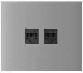 Центральна панель для вбудованої інтернет-розетки Ajax CenterCover (LAN) vertical Fog (126208.318.FG)