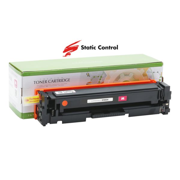 картридж Static Control совместимый аналог HP CF403X (201X), Canon 045H magenta