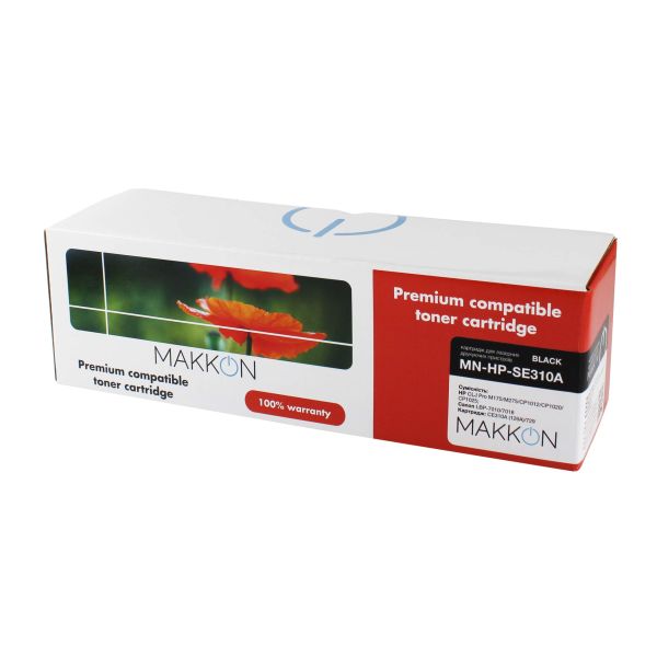 Картридж сумісний MAKKON для HP 126A / Canon 729 black