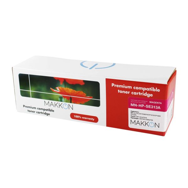Картридж сумісний MAKKON для HP 126A / Canon 729 magenta