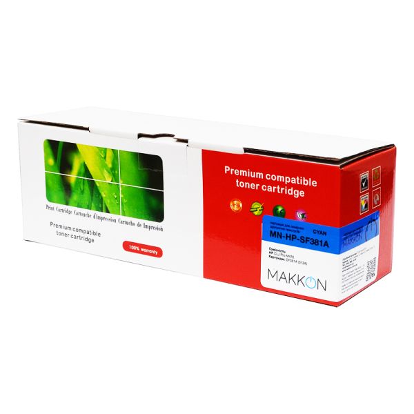 картридж MAKKON сумісний аналог HP CF381A (312A) cyan