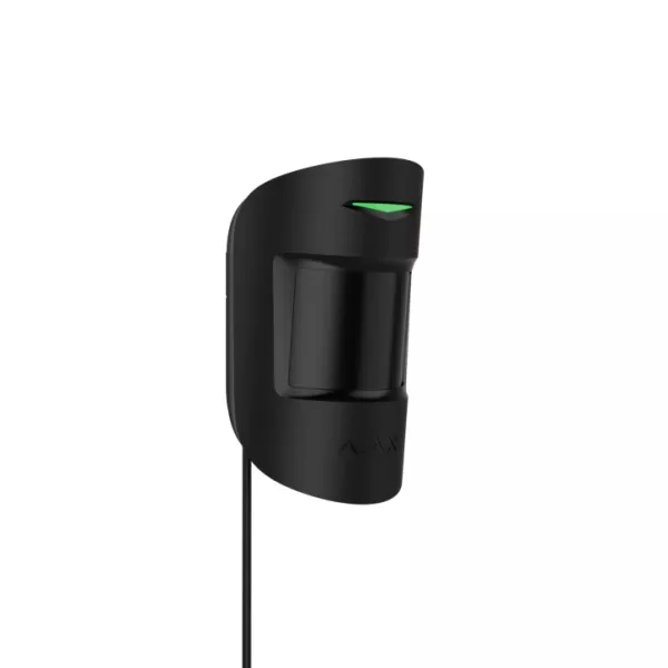 Проволочный датчик движения Ajax MotionProtect Plus Fibra Black с дополнительным микроволновым сенсором.