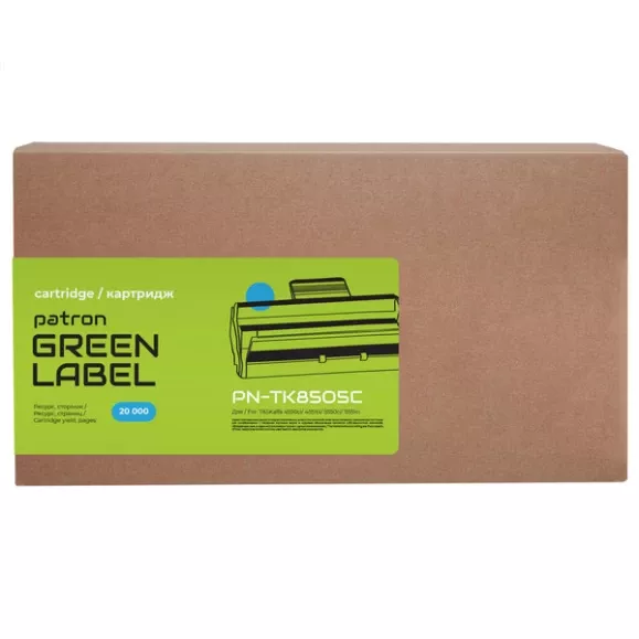 Тонер-картридж сумісний Kyocera Mita TK-8505C синій Green Label Patron (PN-TK8505CGL)