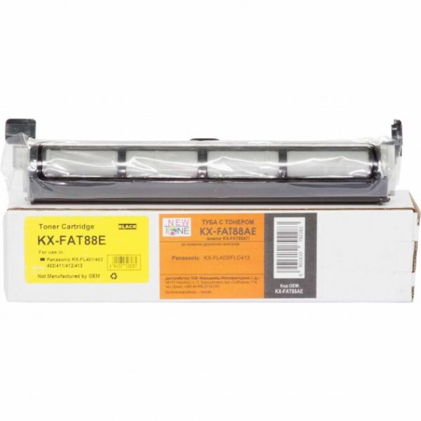 Туба с тонером NewTone для Panasonic KX-FL403/FLC413 аналог KX-FAT88A7 Black (KX-FAT88AE)