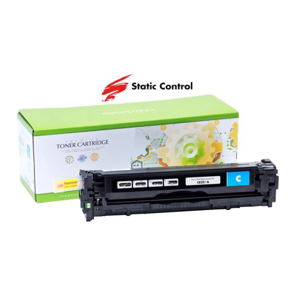 Картридж Static Control сумісний аналог HP 128A (CE321A) Cyan