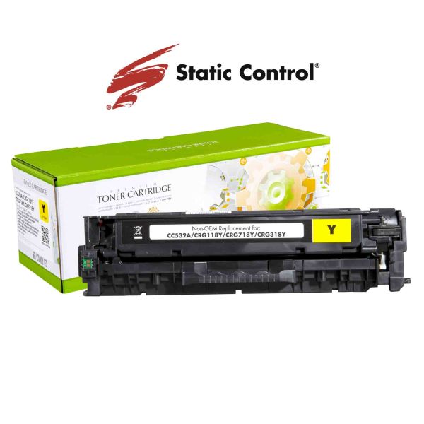 Картридж совместимый Static Control для HP 304A (CC532A) yellow