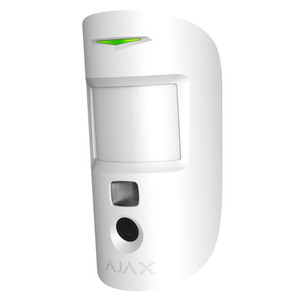 Бездротовий датчик руху Ajax HDR MotionCam (PhOD) з підтримкою фотоверифікації тривог, функцій «Фото за запитом» і «Фото за сценарієм» White (MotionCam (PhOD))