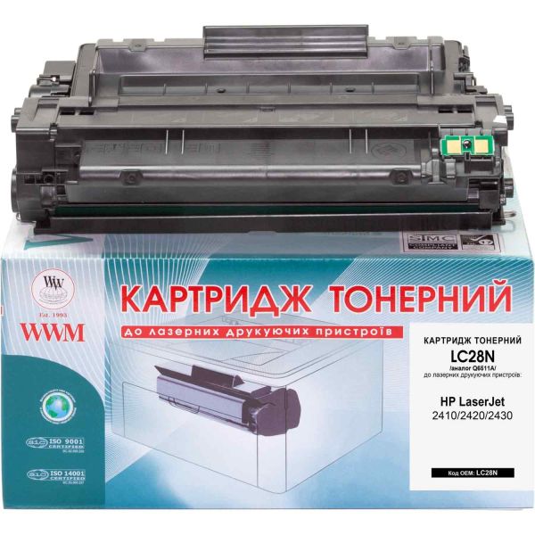 Картридж тонерний WWM для LJ 2410/2420/2430 аналог Q6511A Black (LC28N)