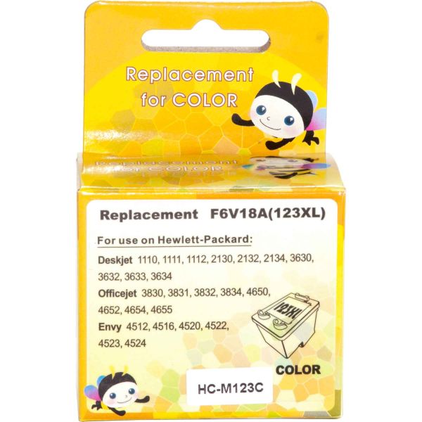 Картридж MicroJet для HP DJ 2130 аналог HP №123XL Color (HC-M123C) повышенной емкости