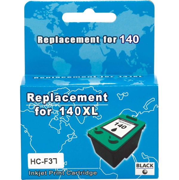 Картридж MicroJet для HP Officejet J5783/J6483 аналог HP №140XL (CB336HE) Black (HC-F37L) повышенной емкости