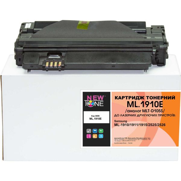 Картридж тон. NEWTONE для Samsung ML-1910, SCX-4600/4623, Dell 1130/1135 аналог MLT-D105S Black (1500 ст.) (ML.1910E)