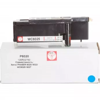 Картридж тон. BASF для Xerox Phaser 6020/6022/WC6025/6027 аналог 106R02760 Cyan ( 1000 ст.) (BASF-KT-106R02760)