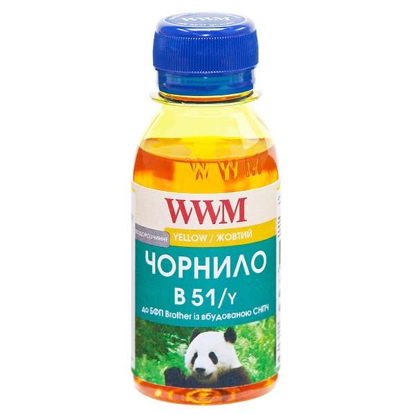Чернила WWM для Brother DCP-T300/T500W/T700W 100г Yellow водорастворимые (B51/Y-2)