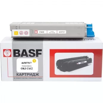Картридж тон. BASF для OKI C612 аналог 46507517 Yellow ( 6000 ст.) (BASF-KT-46507517)
