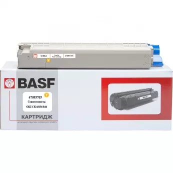 Картридж тон. BASF для OKI C824/834/844 аналог 47095705 Yellow ( 5000 сторінок) (BASF-KT-47095705)