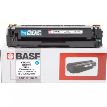 Картридж тон. BASF для Canon 046, LBP-650, HP LJ Pro M452dn аналог 1249C002/046C/CF411A Cyan ( 2300 ст.) (BASF-KT-CRG046C-U)