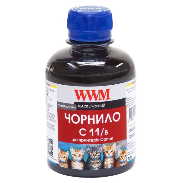 Чорнило WWM для Canon CLI-521B/CLI-426B 200г Black водорозчинне (C11/B)
