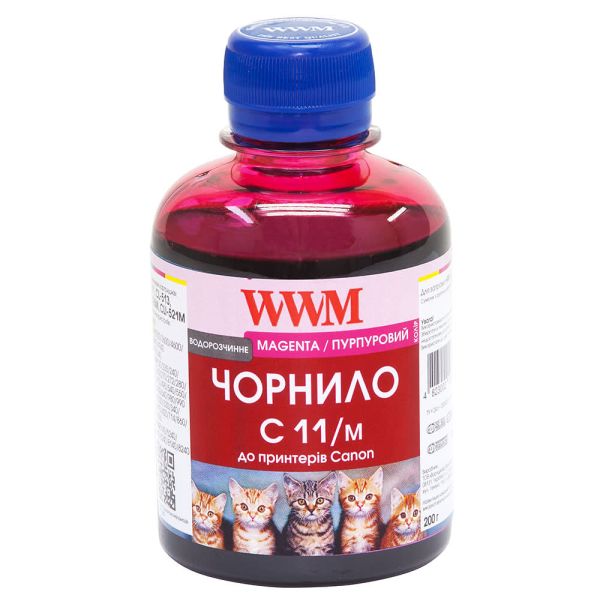 Чорнило WWM для Canon CL-511С/CL-513С/CLI-521M 200г Magenta водорозчинне (C11/M)