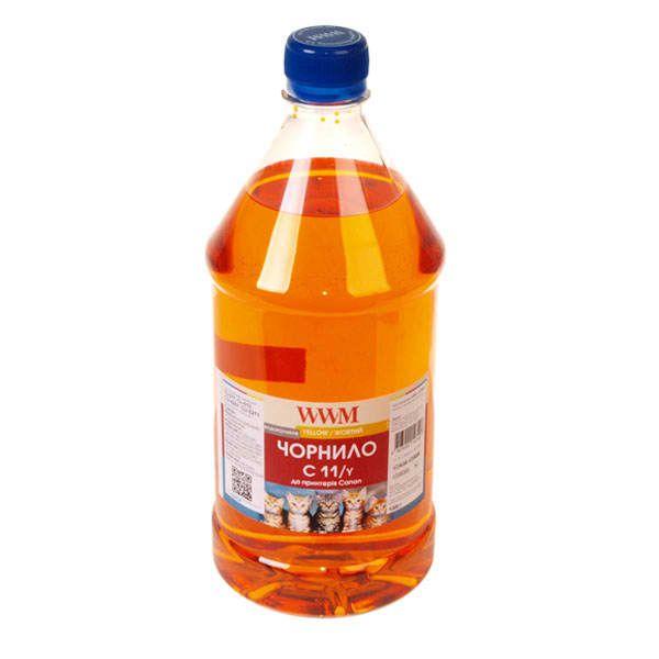 Чернило WWM для Canon CL-511C/CL-513C/CLI-521Y 1000г Yellow водорастворимое (C11/Y-4)