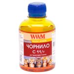 Чорнило WWM для Canon CL-511С/CL-513С/CLI-521Y 200г Yellow водорозчинне (C11/Y)