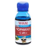 Чернило WWM GI-490C для Canon Pixma G1400/2400/3400 100г Cyan водорастворимый (C49/C-2)